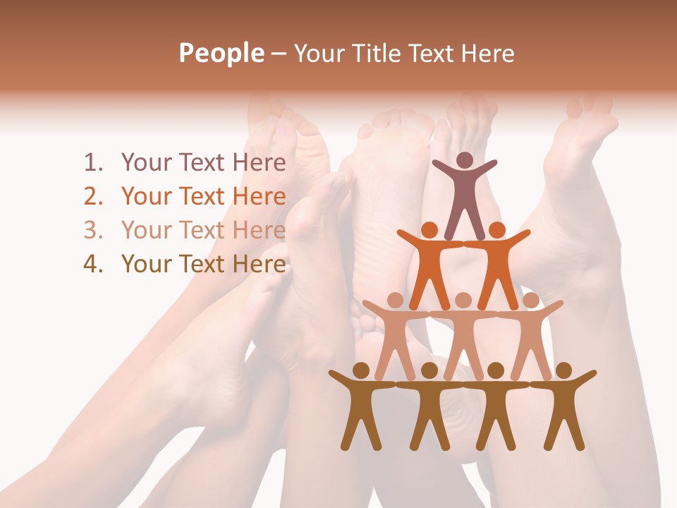 Beautiful Graceful Female Feet, Isolated On A White Background, Please See Some Of My Other Parts Of A Body Images PowerPoint Template