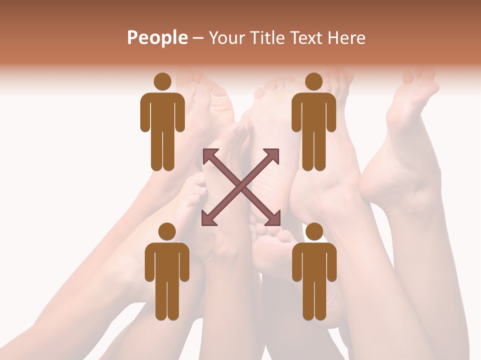 Beautiful Graceful Female Feet, Isolated On A White Background, Please See Some Of My Other Parts Of A Body Images PowerPoint Template