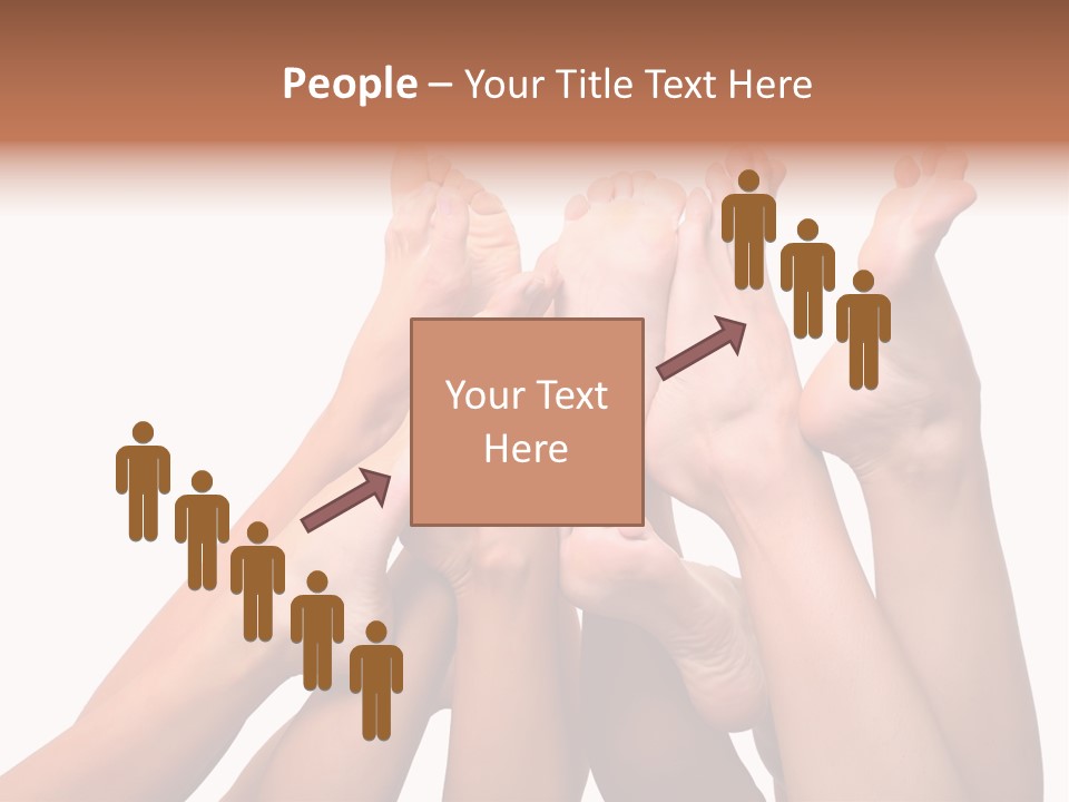 Beautiful Graceful Female Feet, Isolated On A White Background, Please See Some Of My Other Parts Of A Body Images PowerPoint Template