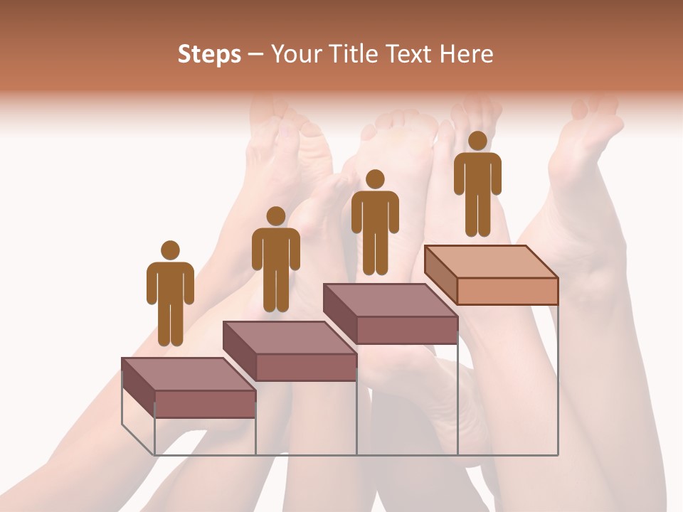 Beautiful Graceful Female Feet, Isolated On A White Background, Please See Some Of My Other Parts Of A Body Images PowerPoint Template