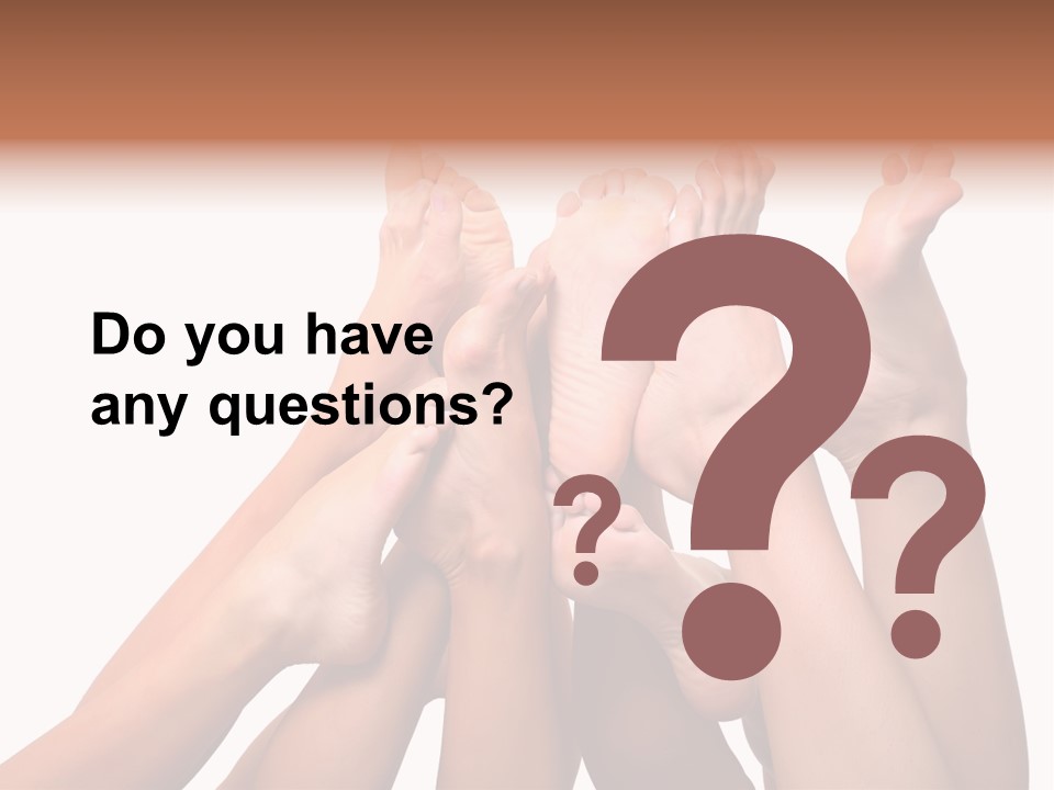 Beautiful Graceful Female Feet, Isolated On A White Background, Please See Some Of My Other Parts Of A Body Images PowerPoint Template