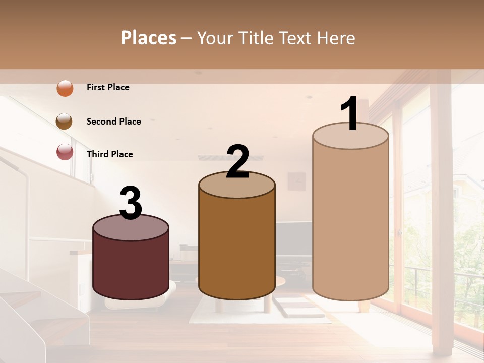 A Living Room Filled With Furniture And A Flat Screen Tv PowerPoint Template