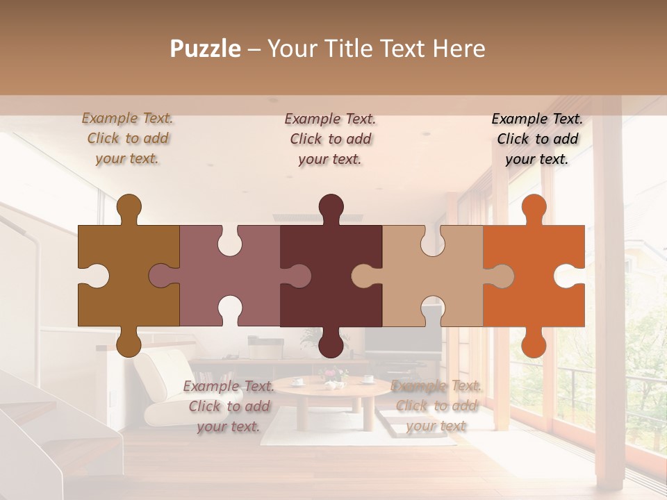 A Living Room Filled With Furniture And A Flat Screen Tv PowerPoint Template