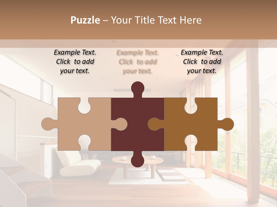 A Living Room Filled With Furniture And A Flat Screen Tv PowerPoint Template