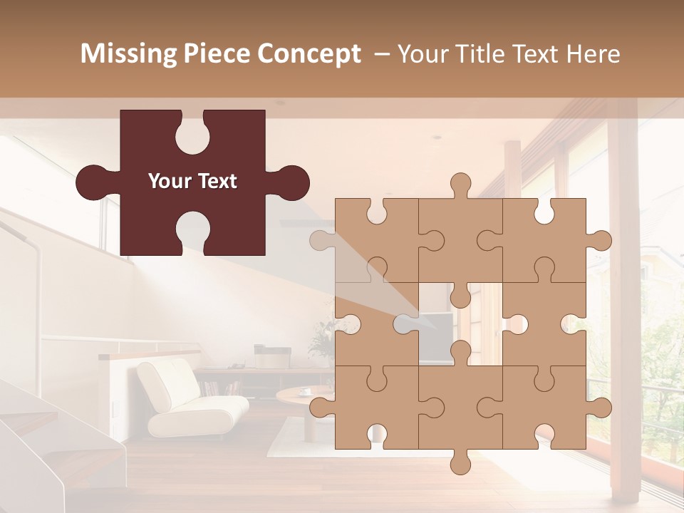 A Living Room Filled With Furniture And A Flat Screen Tv PowerPoint Template