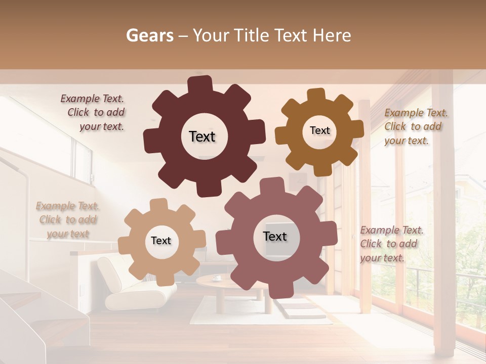 A Living Room Filled With Furniture And A Flat Screen Tv PowerPoint Template