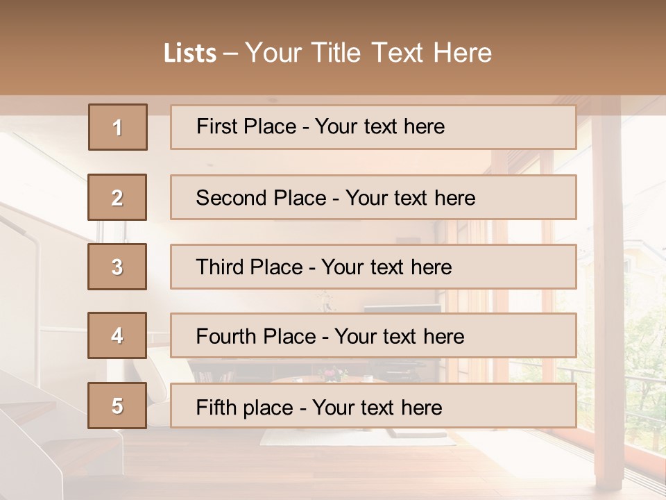 A Living Room Filled With Furniture And A Flat Screen Tv PowerPoint Template