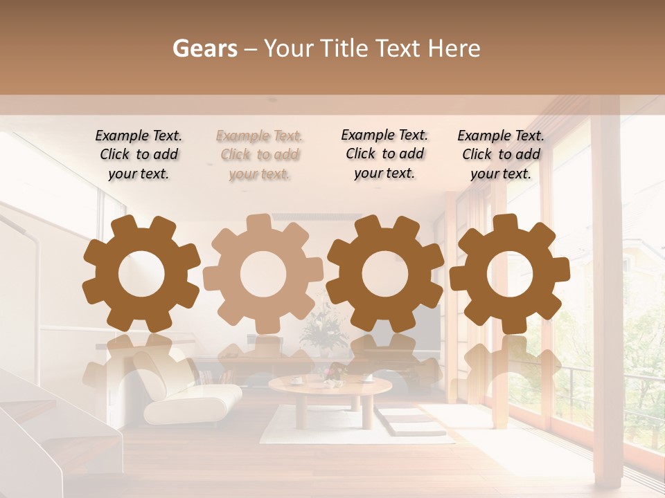 A Living Room Filled With Furniture And A Flat Screen Tv PowerPoint Template