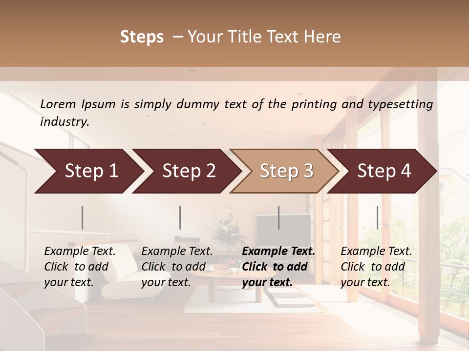 A Living Room Filled With Furniture And A Flat Screen Tv PowerPoint Template