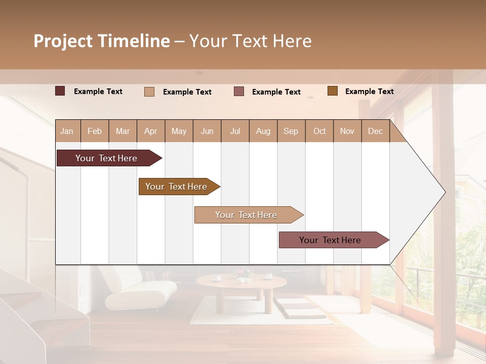 A Living Room Filled With Furniture And A Flat Screen Tv PowerPoint Template