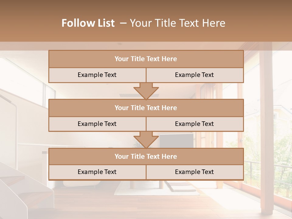 A Living Room Filled With Furniture And A Flat Screen Tv PowerPoint Template