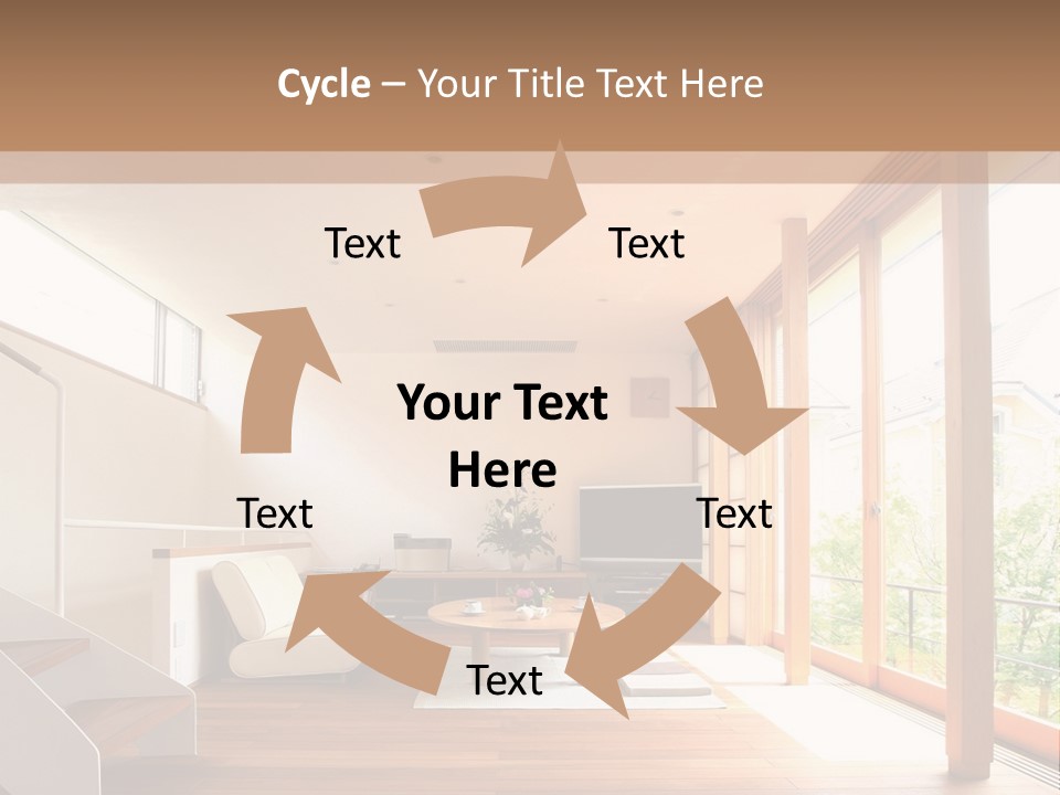 A Living Room Filled With Furniture And A Flat Screen Tv PowerPoint Template