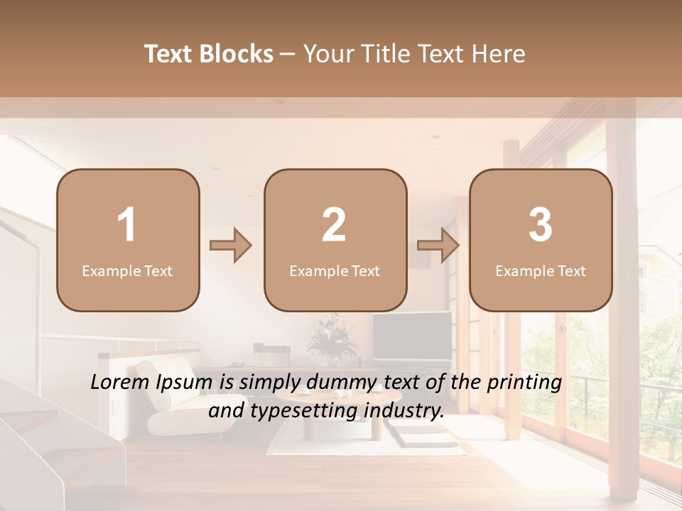 A Living Room Filled With Furniture And A Flat Screen Tv PowerPoint Template