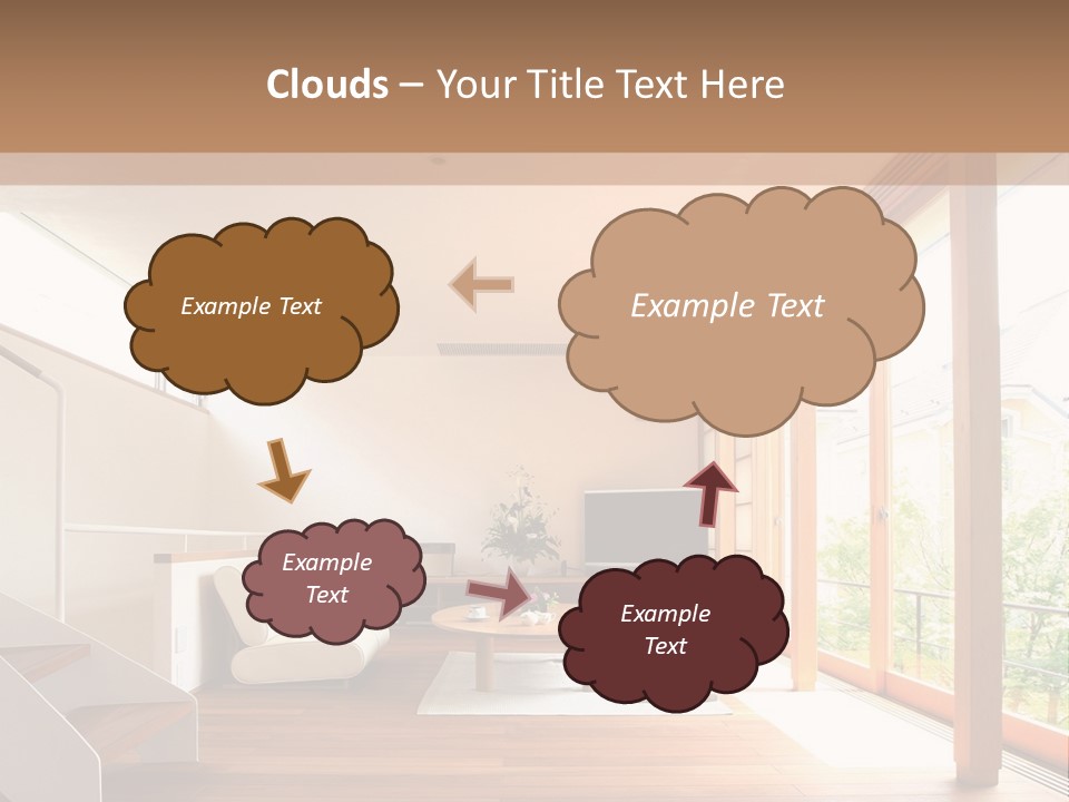 A Living Room Filled With Furniture And A Flat Screen Tv PowerPoint Template
