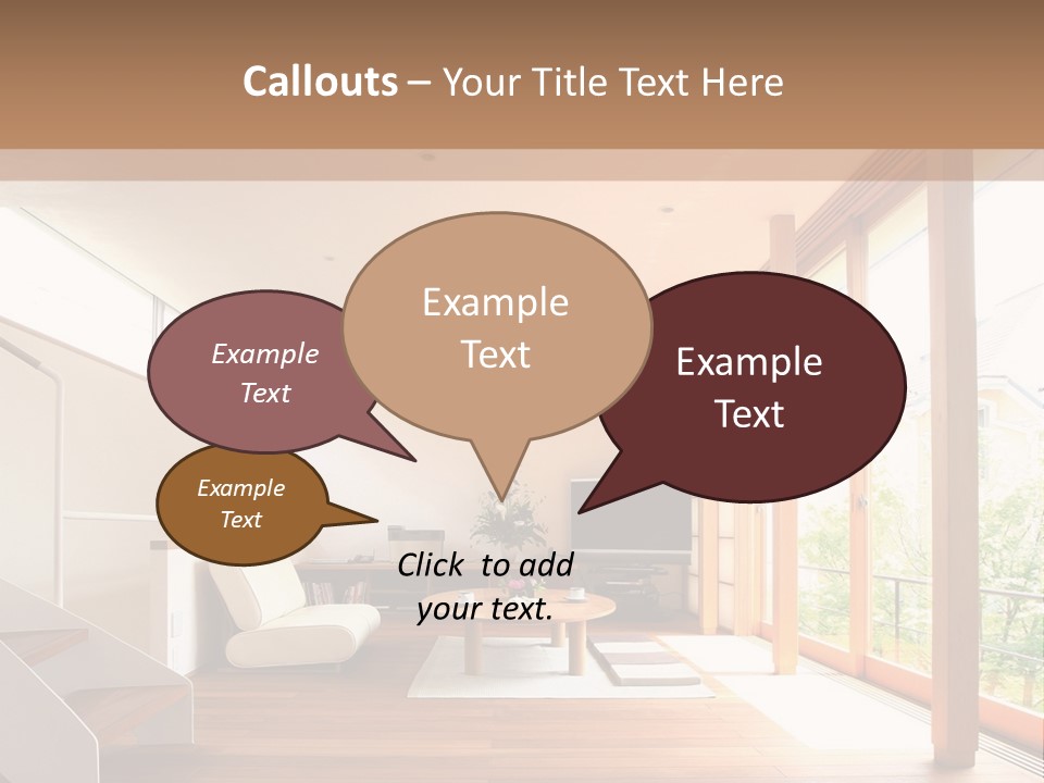 A Living Room Filled With Furniture And A Flat Screen Tv PowerPoint Template