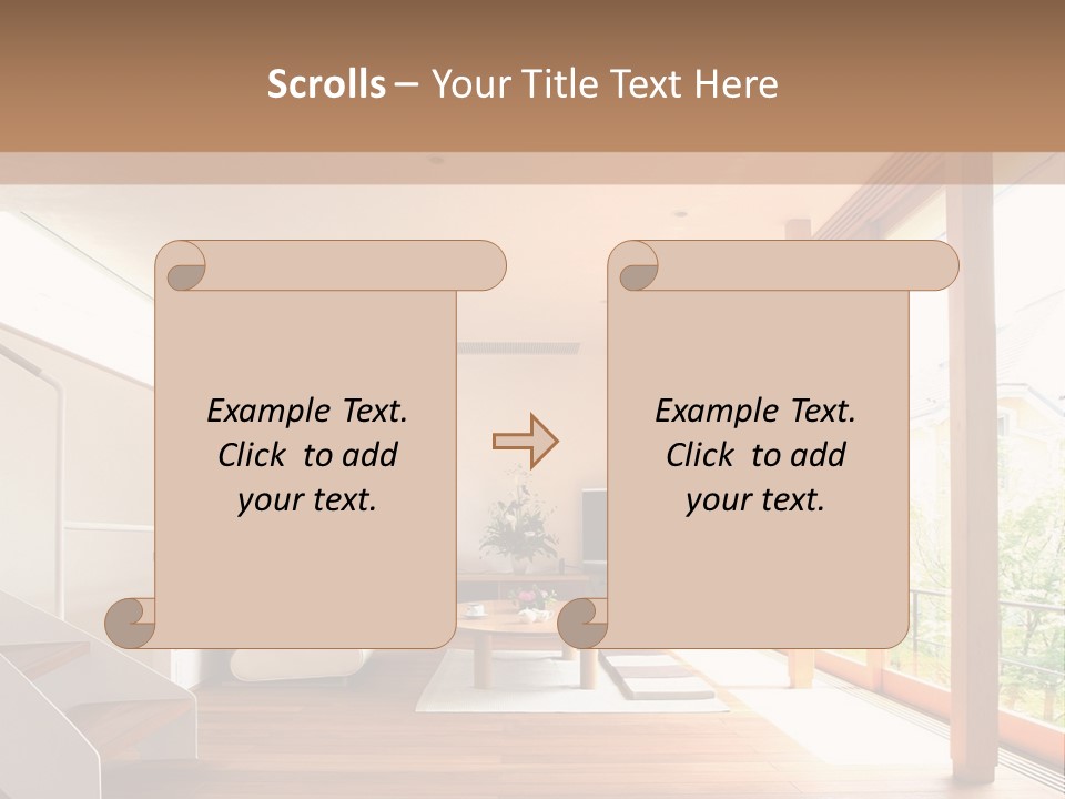 A Living Room Filled With Furniture And A Flat Screen Tv PowerPoint Template