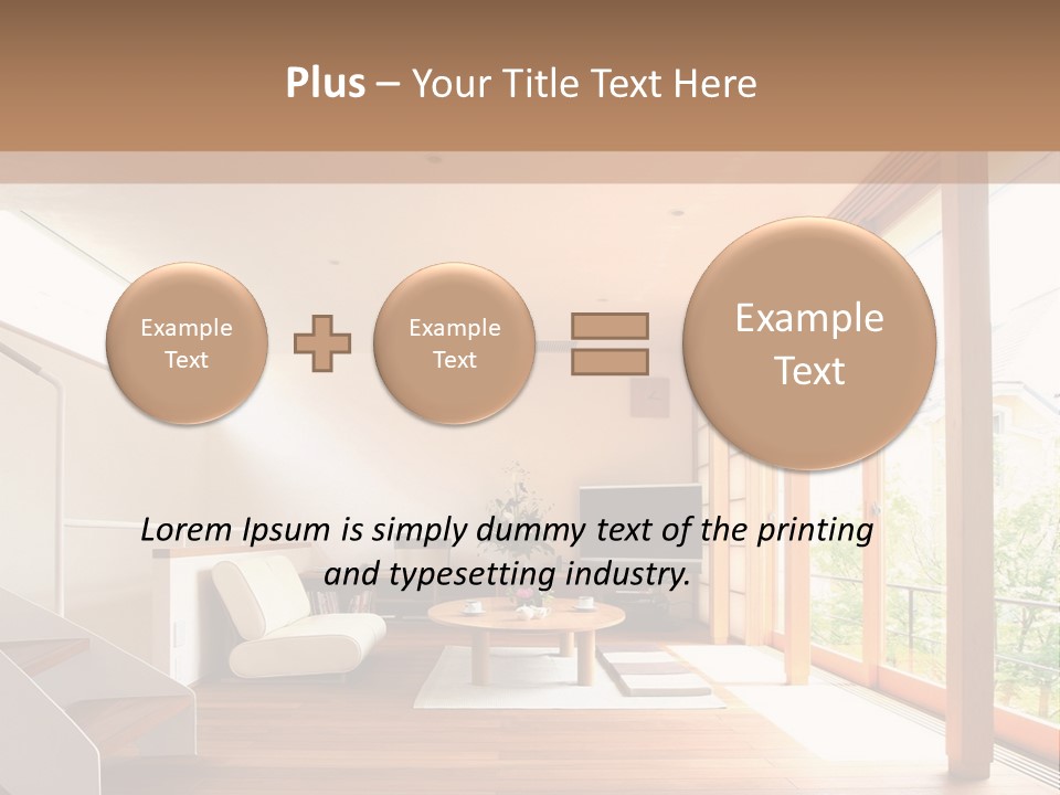 A Living Room Filled With Furniture And A Flat Screen Tv PowerPoint Template
