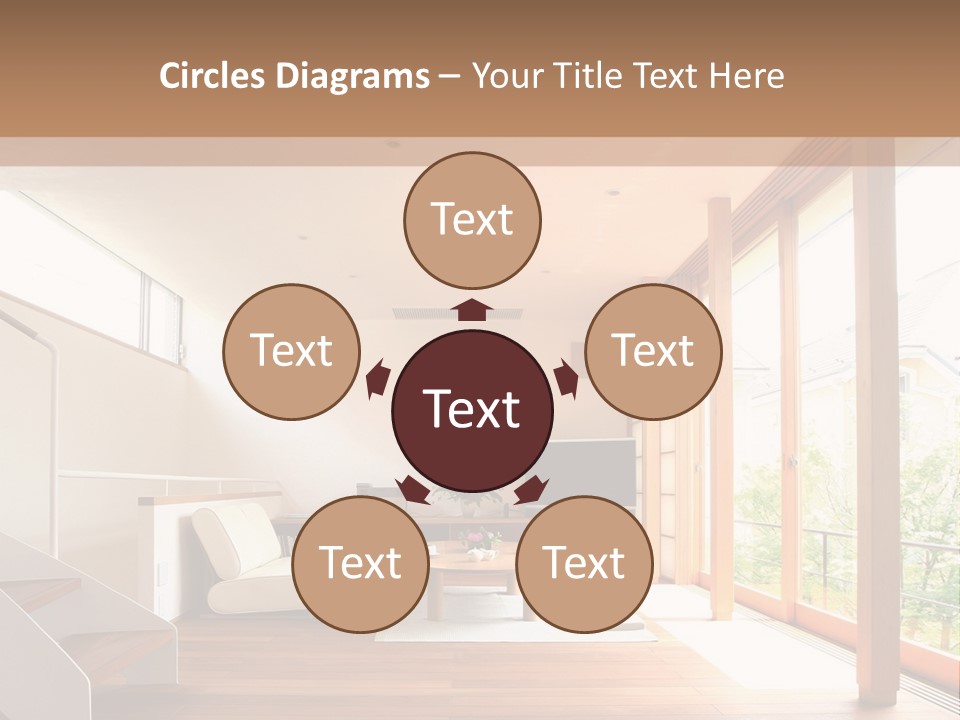 A Living Room Filled With Furniture And A Flat Screen Tv PowerPoint Template