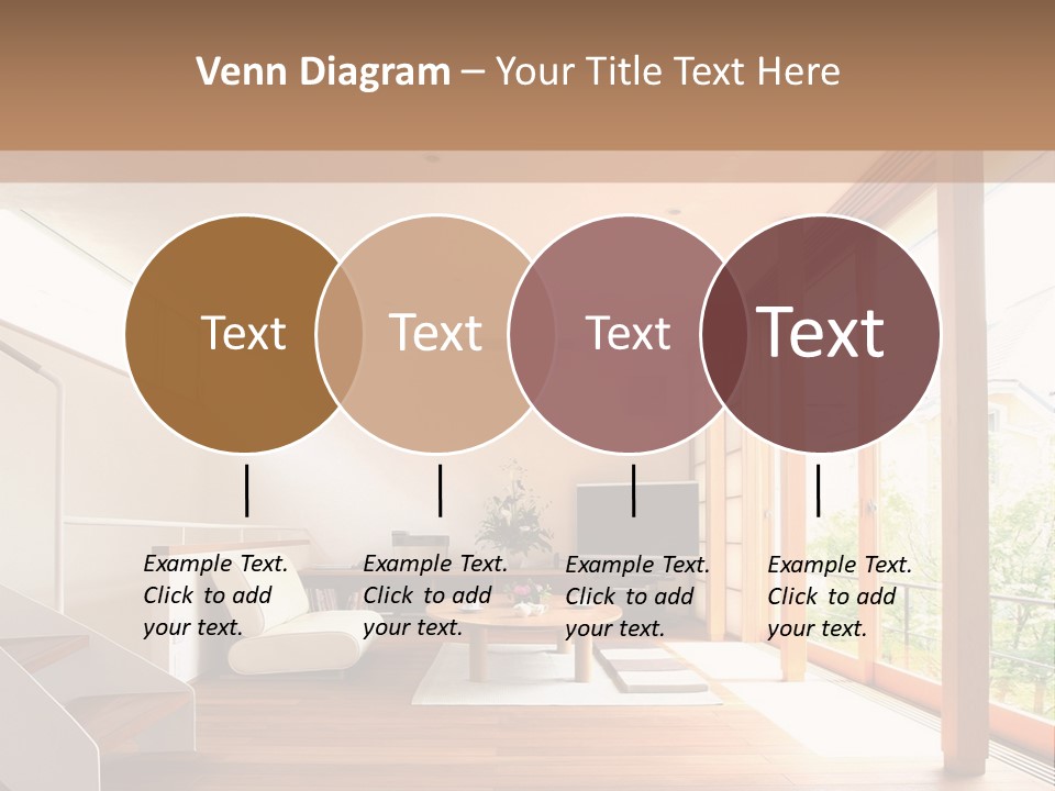 A Living Room Filled With Furniture And A Flat Screen Tv PowerPoint Template