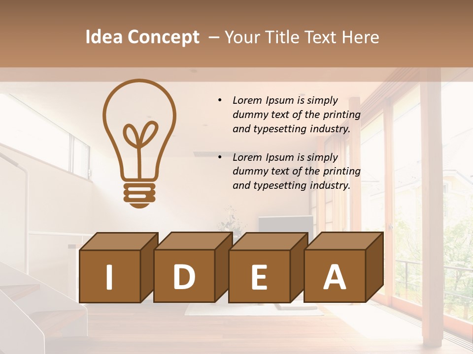 A Living Room Filled With Furniture And A Flat Screen Tv PowerPoint Template