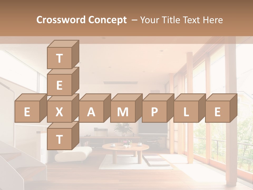 A Living Room Filled With Furniture And A Flat Screen Tv PowerPoint Template