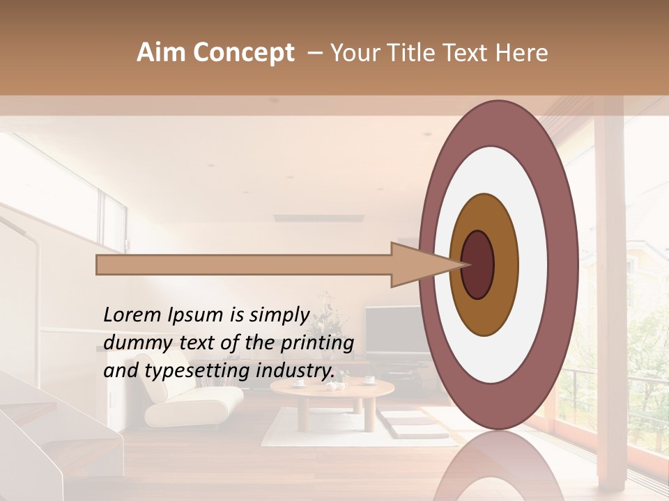 A Living Room Filled With Furniture And A Flat Screen Tv PowerPoint Template