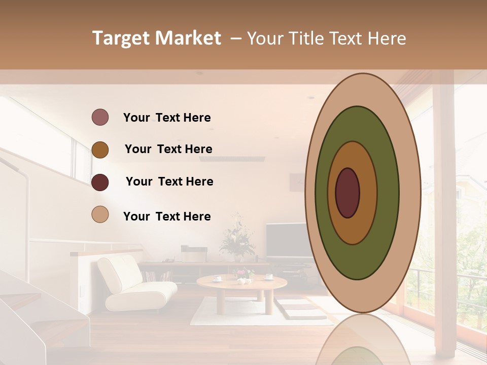 A Living Room Filled With Furniture And A Flat Screen Tv PowerPoint Template