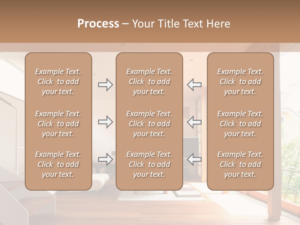 A Living Room Filled With Furniture And A Flat Screen Tv PowerPoint Template