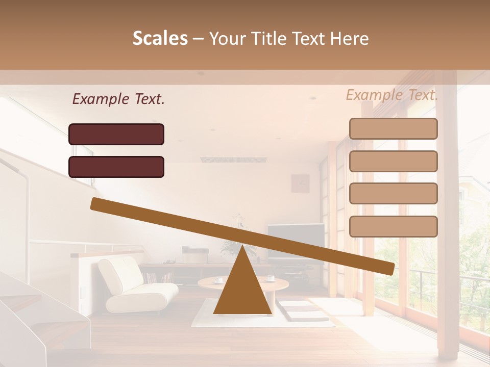 A Living Room Filled With Furniture And A Flat Screen Tv PowerPoint Template