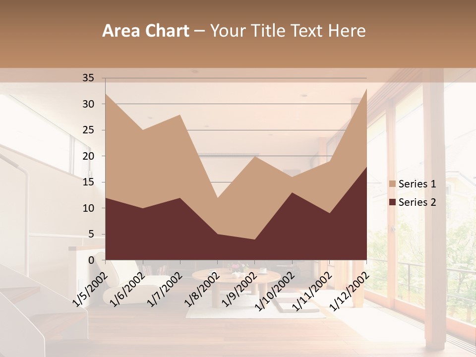 A Living Room Filled With Furniture And A Flat Screen Tv PowerPoint Template