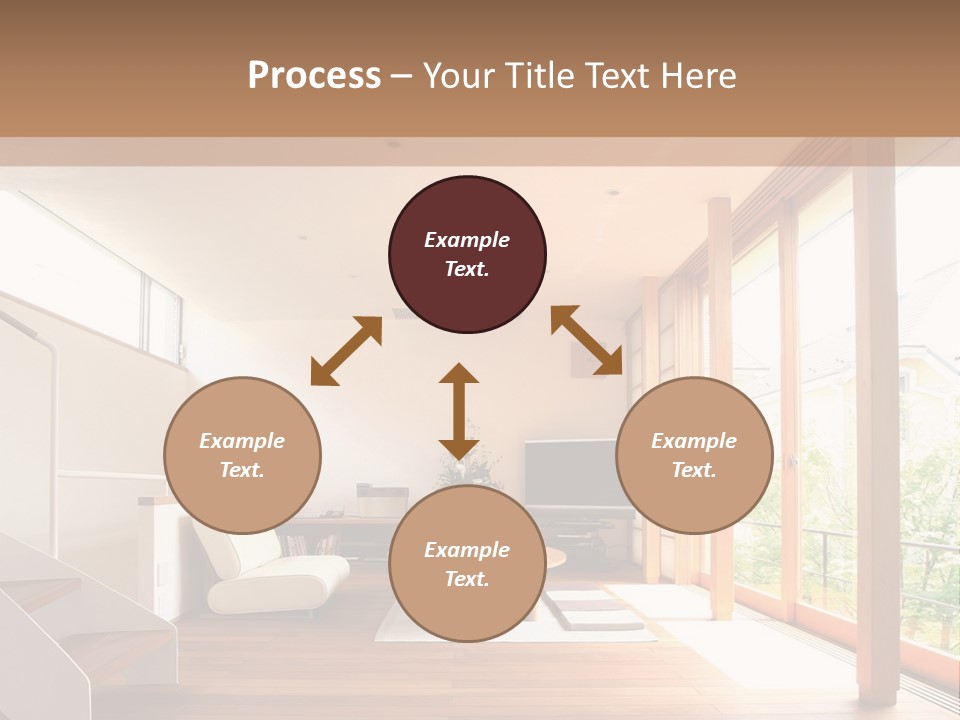 A Living Room Filled With Furniture And A Flat Screen Tv PowerPoint Template
