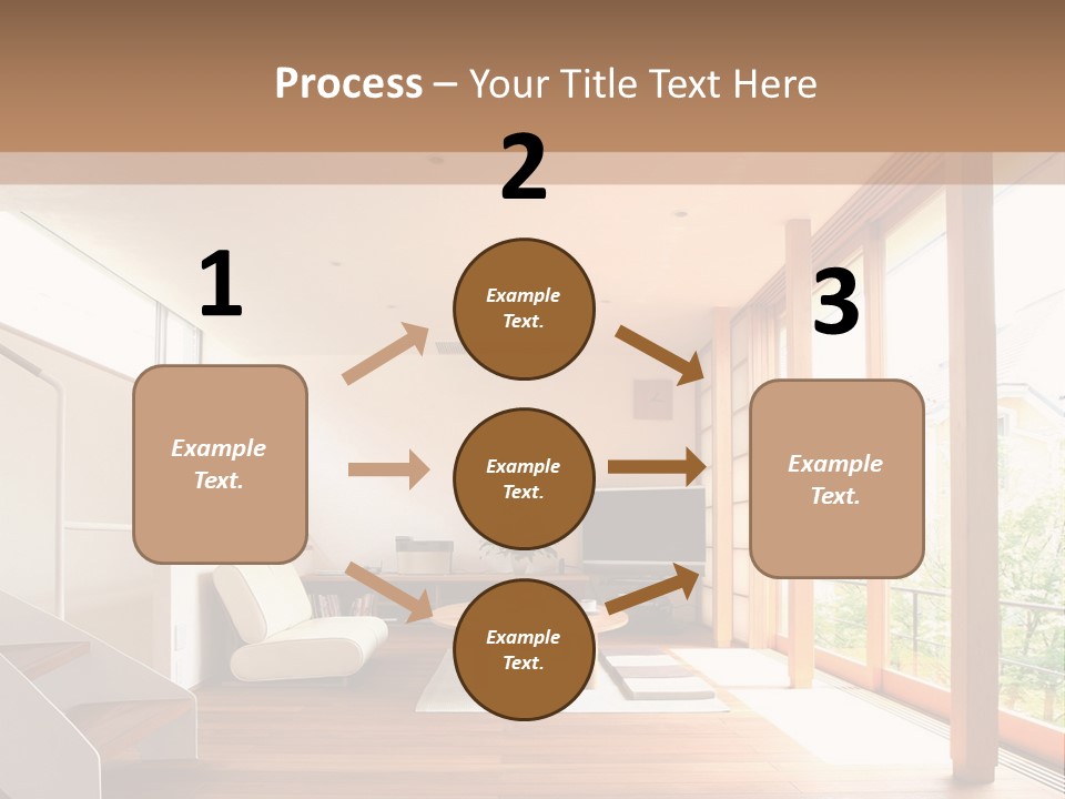 A Living Room Filled With Furniture And A Flat Screen Tv PowerPoint Template