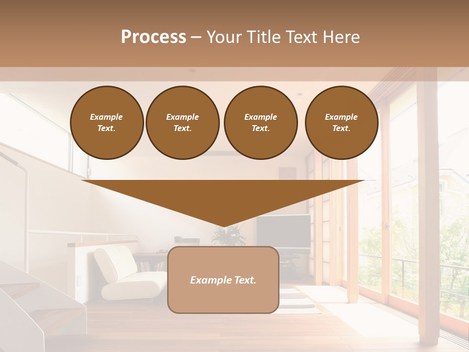 A Living Room Filled With Furniture And A Flat Screen Tv PowerPoint Template