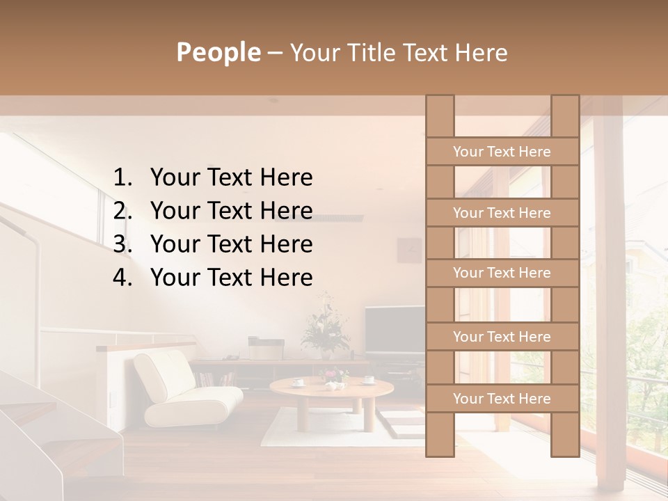 A Living Room Filled With Furniture And A Flat Screen Tv PowerPoint Template