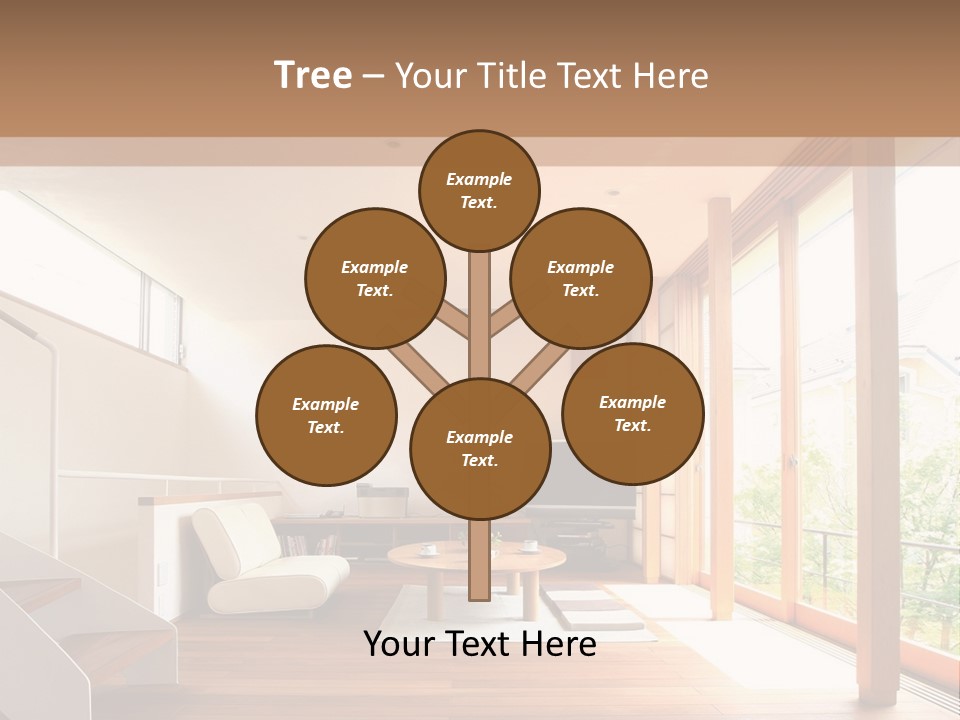 A Living Room Filled With Furniture And A Flat Screen Tv PowerPoint Template