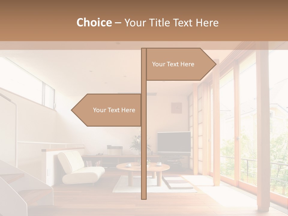 A Living Room Filled With Furniture And A Flat Screen Tv PowerPoint Template