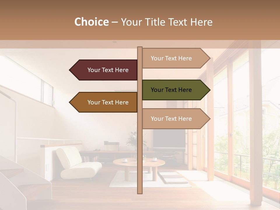 A Living Room Filled With Furniture And A Flat Screen Tv PowerPoint Template