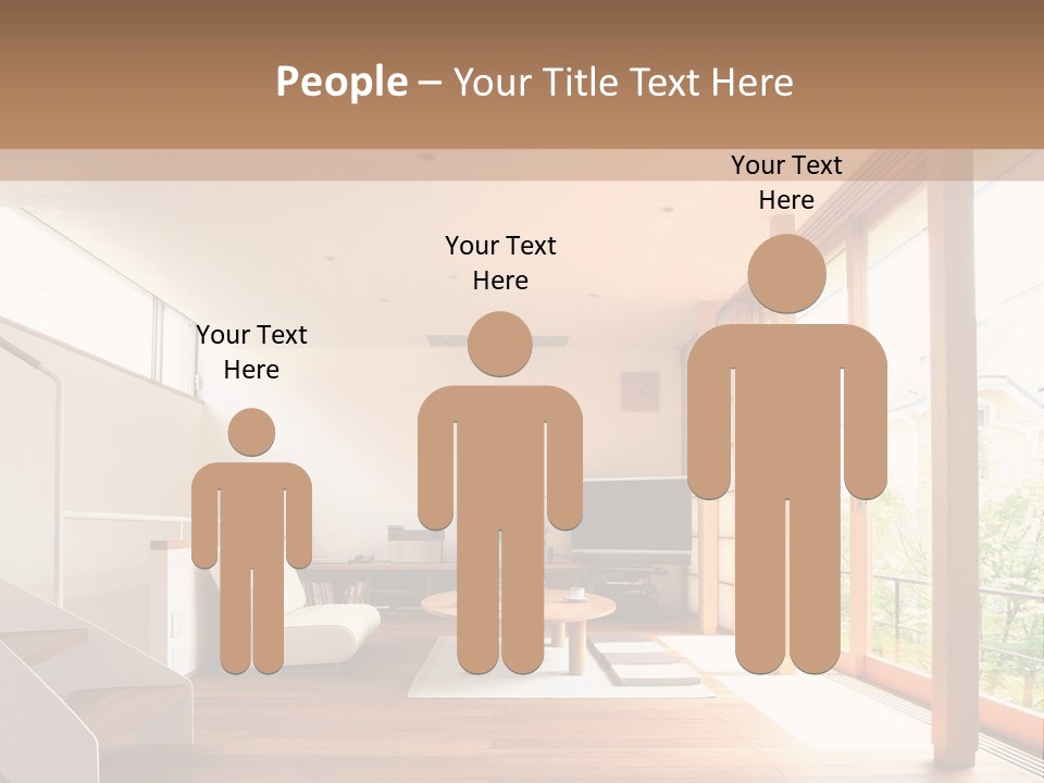 A Living Room Filled With Furniture And A Flat Screen Tv PowerPoint Template