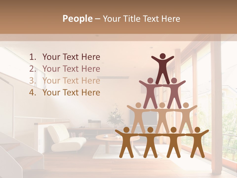 A Living Room Filled With Furniture And A Flat Screen Tv PowerPoint Template