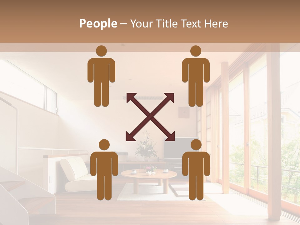 A Living Room Filled With Furniture And A Flat Screen Tv PowerPoint Template