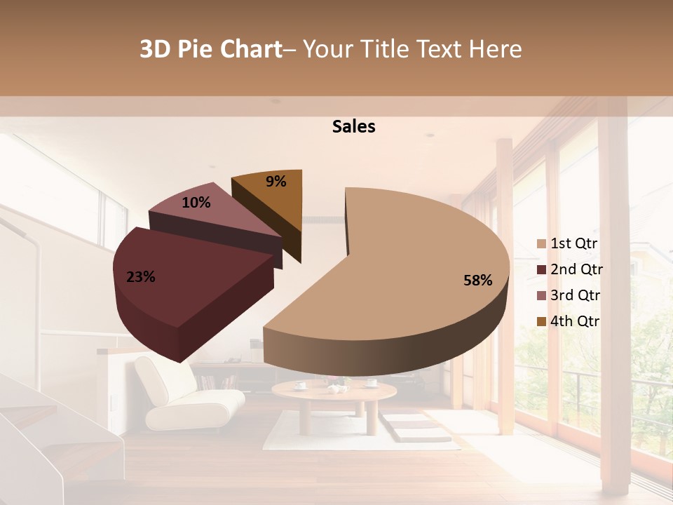 A Living Room Filled With Furniture And A Flat Screen Tv PowerPoint Template