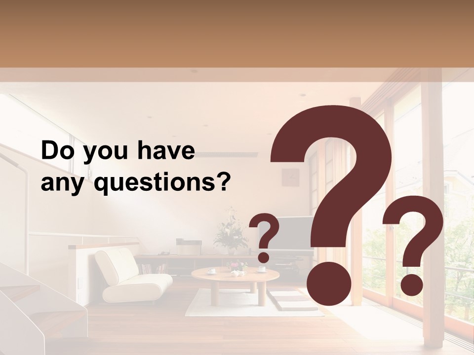 A Living Room Filled With Furniture And A Flat Screen Tv PowerPoint Template