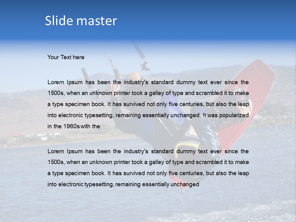 A Person On A Wake Board In The Air PowerPoint Template