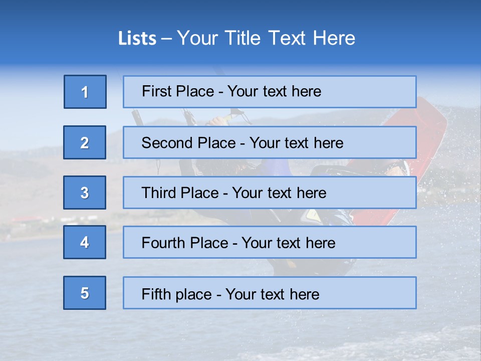 A Person On A Wake Board In The Air PowerPoint Template