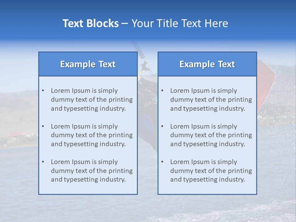 A Person On A Wake Board In The Air PowerPoint Template