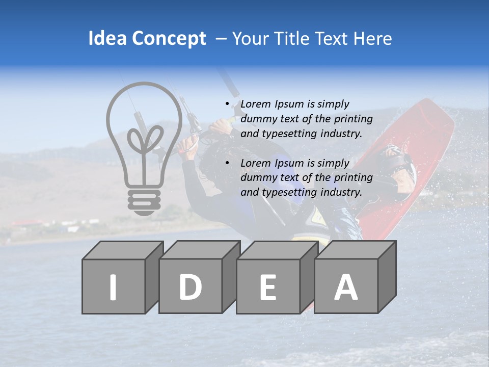 A Person On A Wake Board In The Air PowerPoint Template