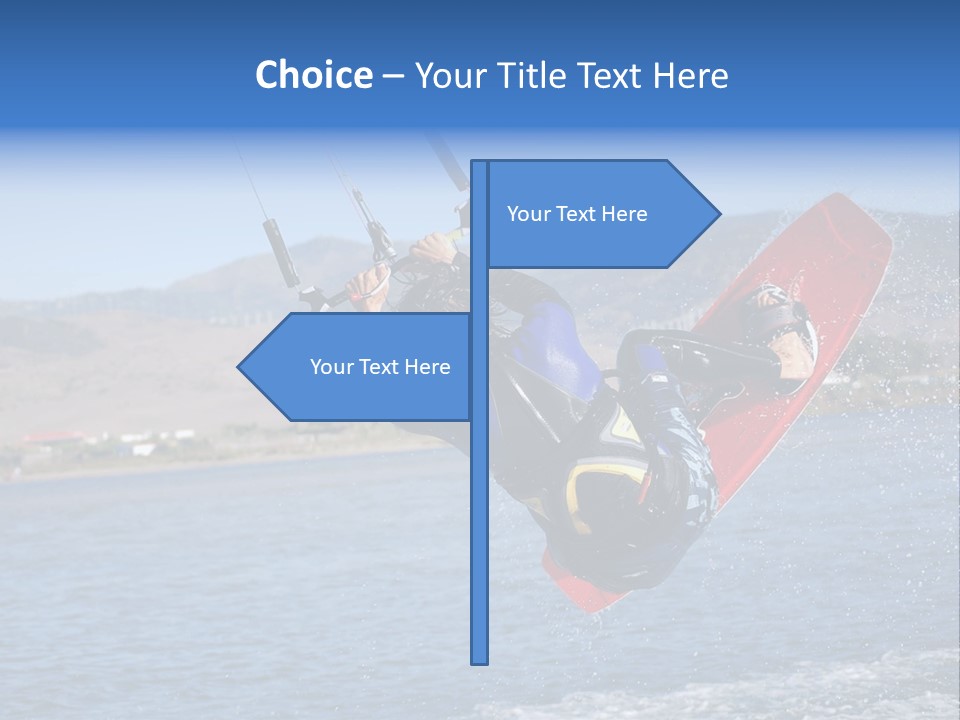A Person On A Wake Board In The Air PowerPoint Template