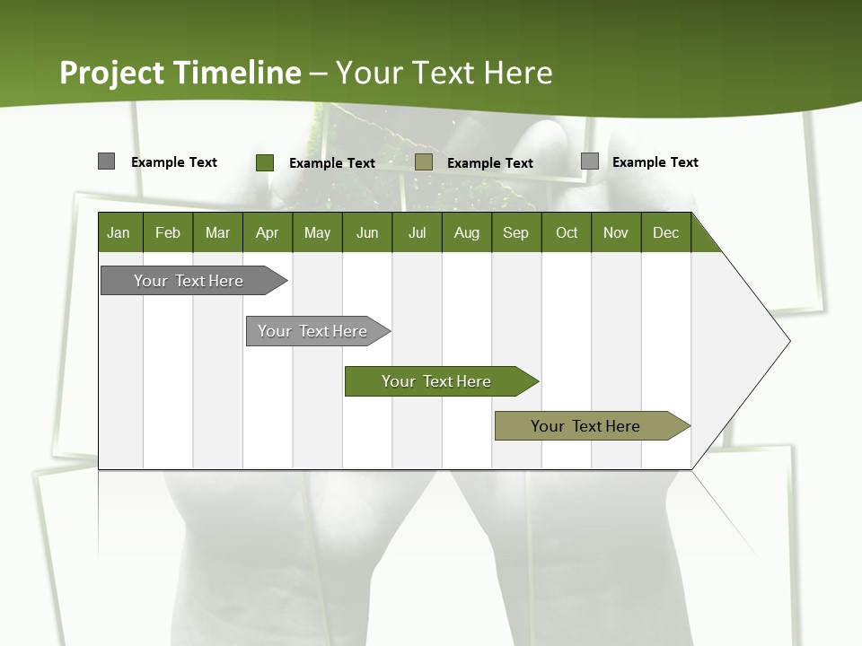 Photo Collage.green Leaf In Human Hands PowerPoint Template