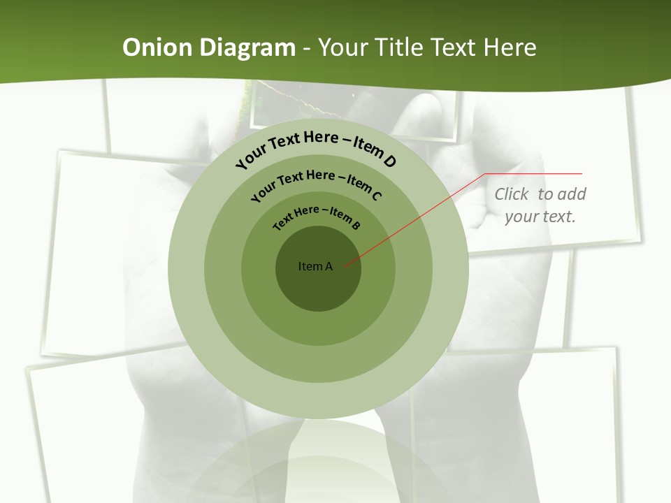 Photo Collage.green Leaf In Human Hands PowerPoint Template