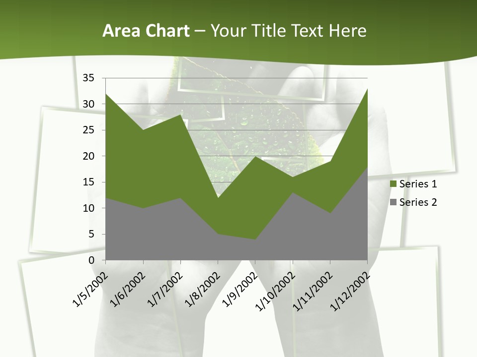 Photo Collage.green Leaf In Human Hands PowerPoint Template